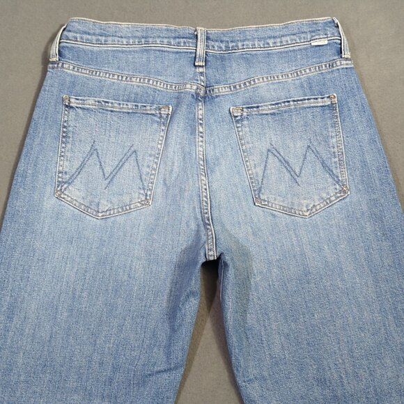 Mother Jeans Women's 31 Blue The Ditcher Zip Crop In Boogie Down Denim - Picture 3 of 15